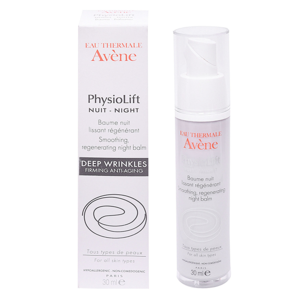 AVENE Physiolift Нощен изглаждащ и регенериращ крем за лице, 30 мл.