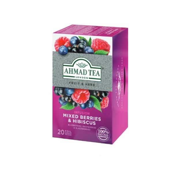 ПЛОДОВ Чай AHMAD MIXED BERRIES & HIBISCUS "Горски плодове и хибискус" 20бр.