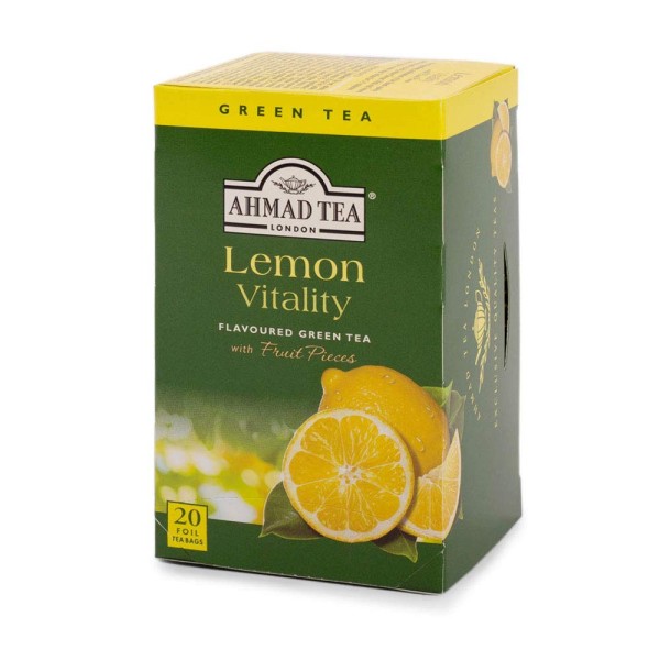 ЗЕЛЕН Чай AHMAD GREEN TEA WITH LEMON "Зелен чай с лимон" 20бр.
