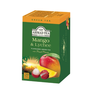 ЗЕЛЕН Чай AHMAD GREEN TEA WITH MANGO & LYCHEE "Зелен чай с манго и личи" 20бр.