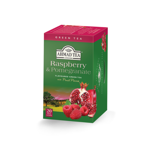 ЗЕЛЕН Чай AHMAD GREEN TEA WITH RASPBERRY & POMEGRANATE "Зелен чай с малина и нар" 20бр. ЗЕЛЕН Чай AHMAD GREEN TEA WITH RASPBERRY & POMEGRANATE "Зелен чай с малина и нар" 20бр.