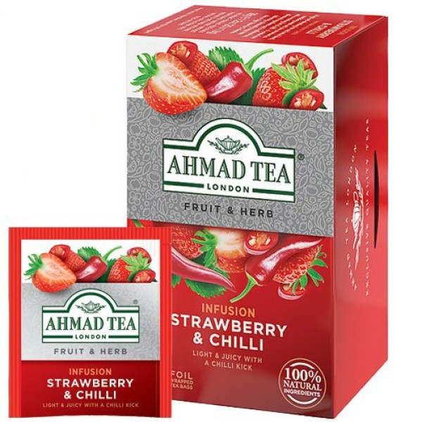 ПЛОДОВ Чай AHMAD STRAWBERRY & CHILLI "Ягода и Чили" 20бр.