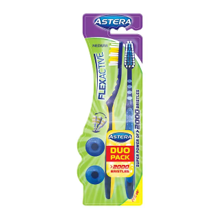 ASTERA FLEX ACTIVE DUO Четкa за зъби 1+1