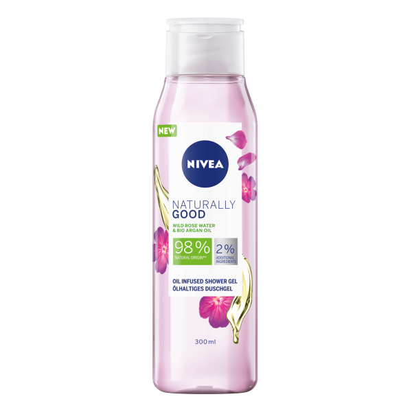 NIVEA NATURALLY GOOD GERANIUM & BIO ESSENTIAL OIL Душ-гел 300мл.