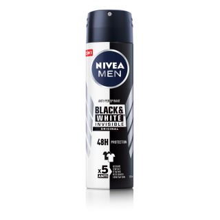 НИВЕА-ДЕО INVISIBLE BLACK&WHITE МЪЖКИ спрей 150 мл. НИВЕА-ДЕО INVISIBLE BLACK&WHITE МЪЖКИ спрей 150 мл.