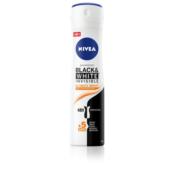 DEO Спрей дезодорант NIVEA INVISIBLE ON BLACK & WHITE ULTIMATE IMPACT 150мл.