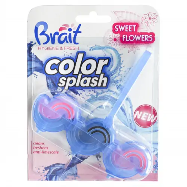 BRAIT Тоалетно блокче - Синя вода - Sweet Flowers, 1бр, 0680243 BRAIT Тоалетно блокче - Синя вода - Sweet Flowers, 1бр, 0680243