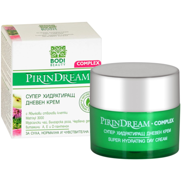 BODI BEAUTY Pirin Dream Дневен хидратиращ крем за лице с Ябълкови стволови клетки, 50 мл