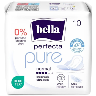BELLA PERFECTA PURE NORMAL Дамски превръзки с крилца, 10 бр.