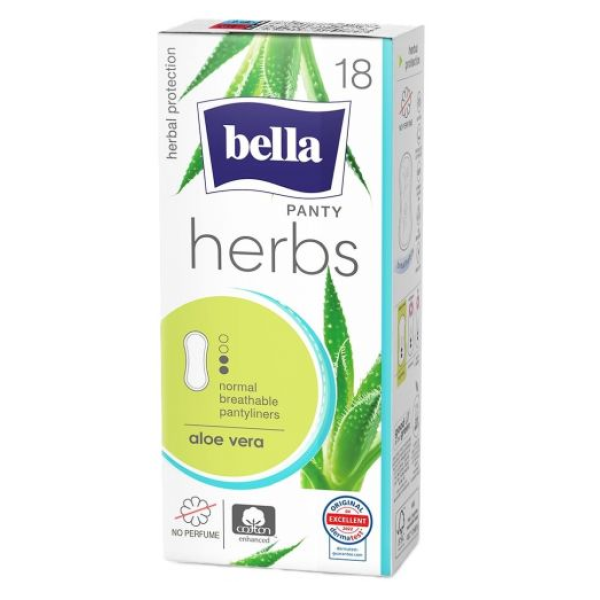 Ежедневни дамски превръзки BELLA PANTY HERBS ALOE, 18бр. Ежедневни дамски превръзки BELLA PANTY HERBS ALOE, 18бр.