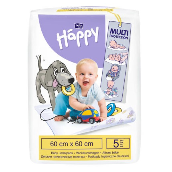 BELLA HAPPY Чаршафи за еднократна употреба 60Х60, 5 бр./10 бр.