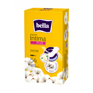 Ежедневни дамски превръзки BELLA PANTY INTIMA PLUS NORMAL 100% ПАМУК 54бр.