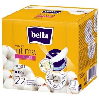 Ежедневни дамски превръзки BELLA PANTY INTIMA PLUS SMALL 100% ПАМУК 22бр.