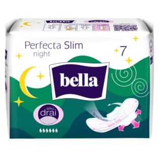 BELLA PERFECTA SLIM NIGHT Дамски превръзки КОПРИНА с крилца 7бр.