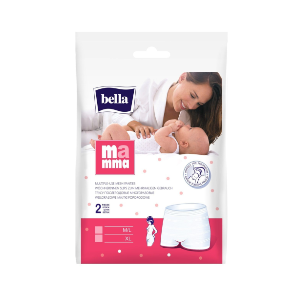 BELLA MAMMA Еластични гащи за родилки за многократна употреба, 2 бр, M-L/XL