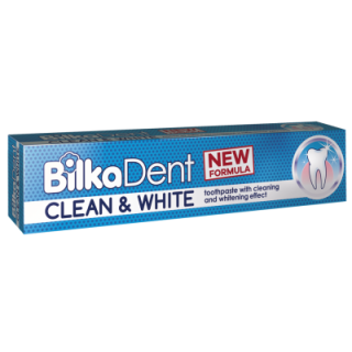 BILKADENT CLEAN & WHITE TOOTHPASTE Паста за зъби с избелващо действие 75ml BILKADENT CLEAN & WHITE TOOTHPASTE Паста за зъби с избелващо действие 75ml