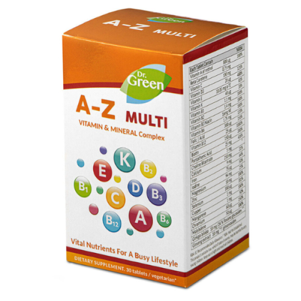 DR.GREEN Мултивитамини A-Z, 30 таблетки