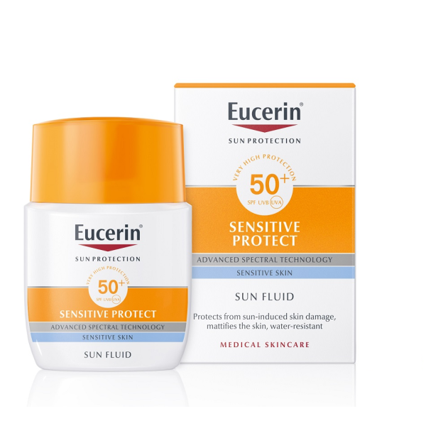 EUCERIN Слънцезащитен матиращ флуид за лице, SPF50+, 50 мл.