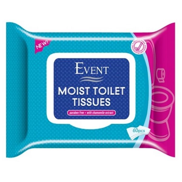 EVENT WC WET WIPES Тоалетни мокри кърпички 60бр. EVENT WC WET WIPES Тоалетни мокри кърпички 60бр.