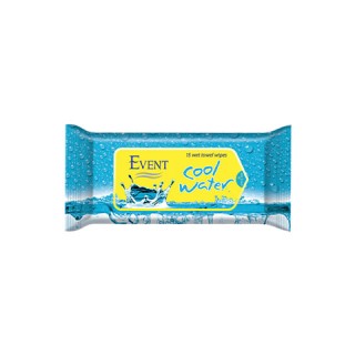 EVENT WET WIPES COOL WATER BLUE Мокри кърпички - сини 15бр.