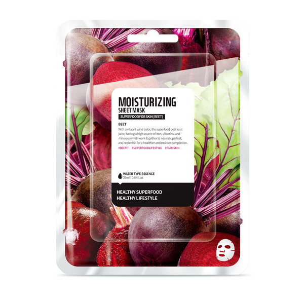 FARM SKIN MOISTURIZING SHEET MASK BEET Памучна лист-маска с цвекло 1бр.