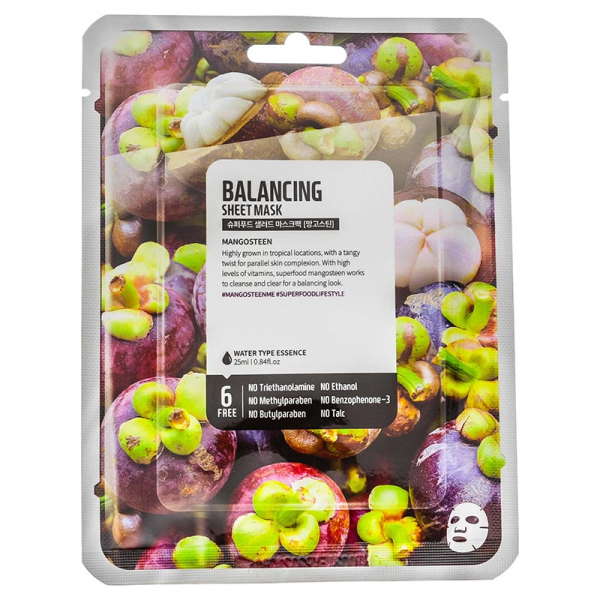 FARM SKIN BALANCING SHEET MASK MANGOSTEEN Памучна лист-маска с мангостин 1бр. FARM SKIN BALANCING SHEET MASK MANGOSTEEN Памучна лист-маска с мангостин 1бр.