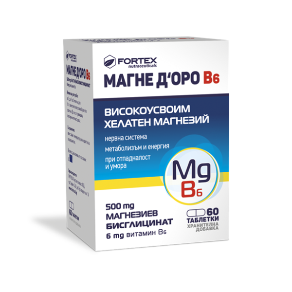 FORTEX Магне Доро B6, 60 таблетки