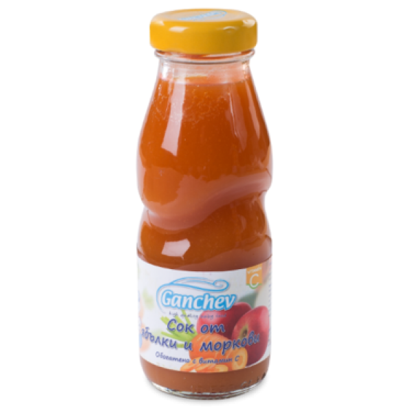 GANCHEV Бебешки сок ябълки и моркови 250мл.