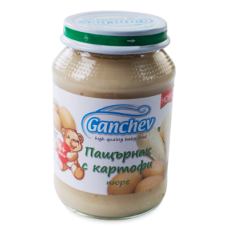 GANCHEV Бебешко зеленчуково пюре Пащърнак с картофи 4+, 190г.