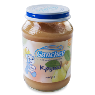 GANCHEV Бебешко плодово пюре Круши 4+, 190г.