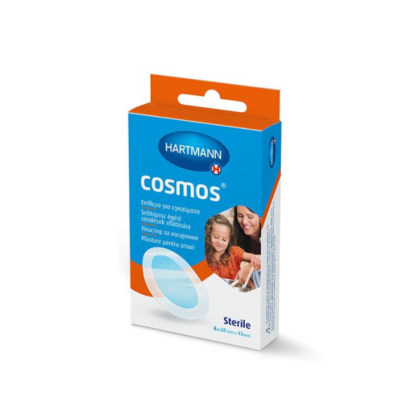 HARTMANN Cosmos Пластири за изгаряния, 68 х 43 мм, 8 бр.