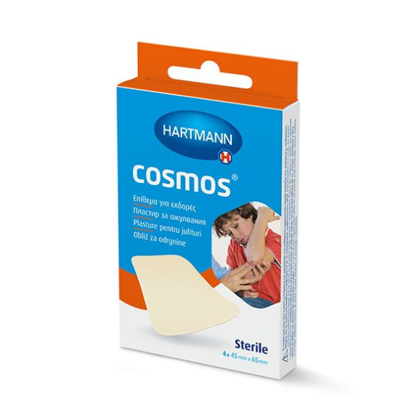 HARTMANN Cosmos Пластири за ожулвания, 45 х 65 мм, 4 бр. HARTMANN Cosmos Пластири за ожулвания, 45 х 65 мм, 4 бр.