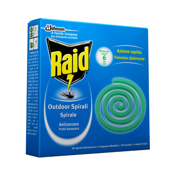 RAID Спирали против насекоми, 10бр RAID Спирали против насекоми, 10бр