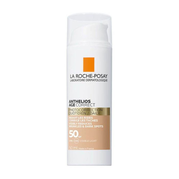 LA ROCHE-POSAY Anthelios Age Correct CC SPF 50 Слънцезащитен антиейдж крем за лице - оцветен, 50 мл., 764353