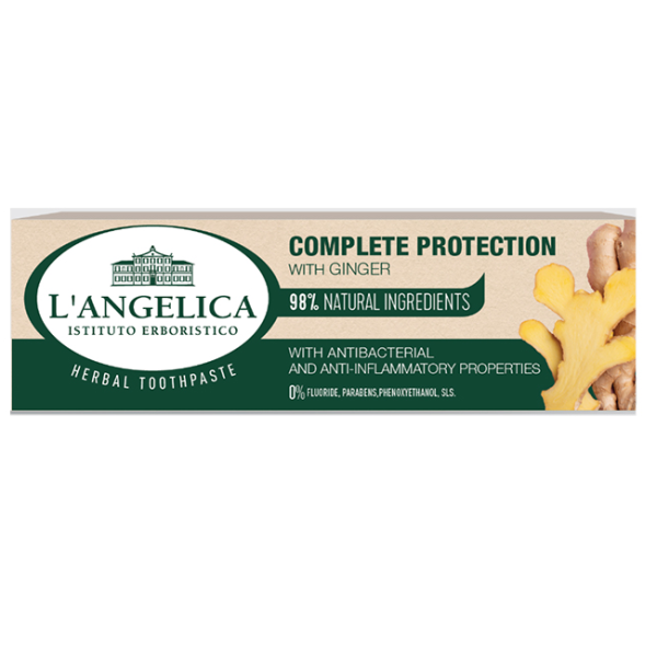 L'angelica Паста за зъби с Джинджифил - Тотална защита, 75мл