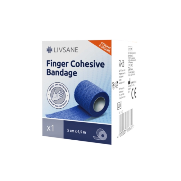 LIVSANE Фиксиращ, самозалепващ бинт, 5см Х 4,5см / 10см Х 4,5см