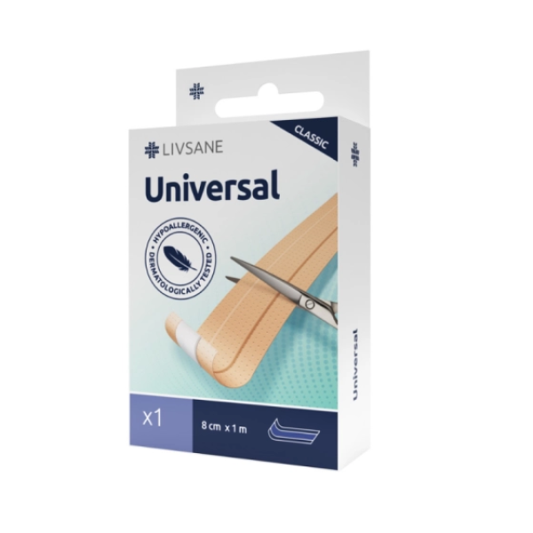 LIVSANE Classic Universal Лента пластир, 8 см Х 1 м