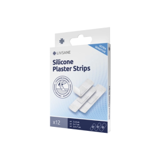 LIVSANE Sensitive Силиконови пластири за чувствителна кожа в 3 размера, 12 бр.