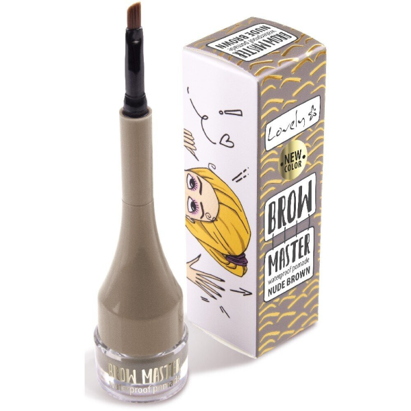 LOVELY Nude Brown Водоустойчива помада за вежди с четка, 664284 LOVELY Nude Brown Водоустойчива помада за вежди с четка, 664284