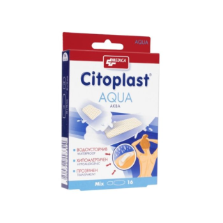 МЕДИКА Citoplast Aqua Mix Пластири, 2 размера, 16 бр. МЕДИКА Citoplast Aqua Mix Пластири, 2 размера, 16 бр.