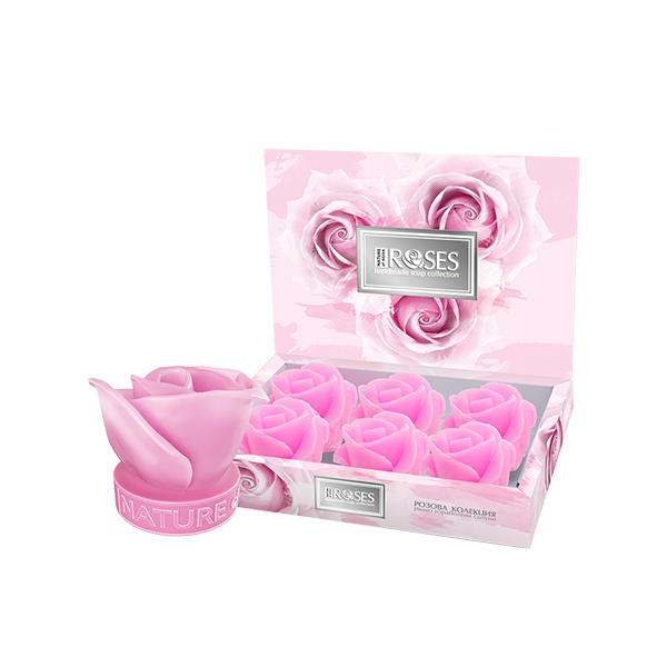 NATURE OF AGIVA ROSES Колекция розови сапуни 6бр NATURE OF AGIVA ROSES Колекция розови сапуни 6бр