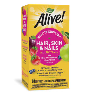 NATURE'S WAY Alive! Мултивитамини за коса, кожа и нокти, 60 софтгел капсули NATURE'S WAY Alive! Мултивитамини за коса, кожа и нокти, 60 софтгел капсули