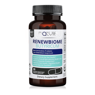 NATVIE RenewBiome Butyricum Живи пробиотични бактерии, 30 капсули