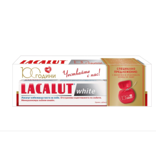 LACALUT White Избелваща паста за зъби, 75 мл + Подарък Конец за зъби