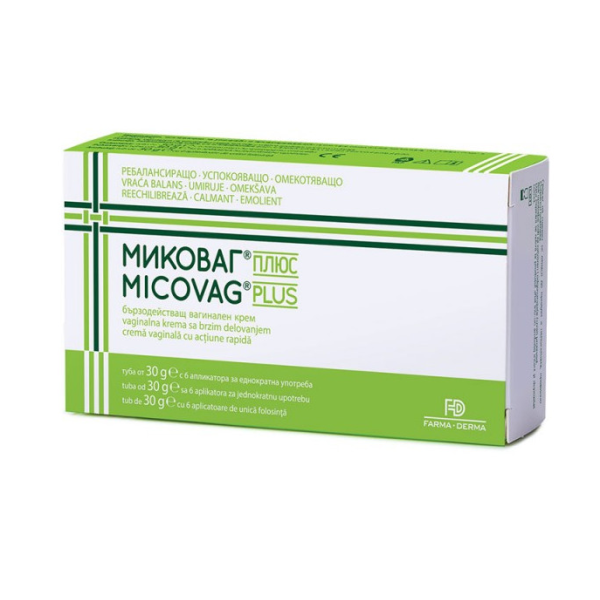 NATURPHARMA Миковаг Плюс вагинален крем, 30 г + 6 апликатора