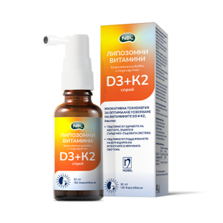 NOBEL NBL Липозомни витамини D3+K2 спрей, 30 мл