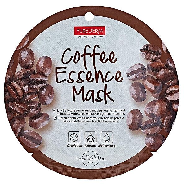 PUREDERM COFFEE COLLAGEN MASK Колагенова лист-маска за лице с кафе 1бр.