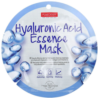 PUREDERM HYALURONIC ACID ESSENCE MASK Колагенова лист-маска за лице с хиалуронова киселина 1бр.