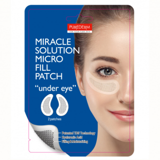 PUREDERM Микрофилър пачове за очи против мимически бръчки с Хиалуронова киселина, 2бр