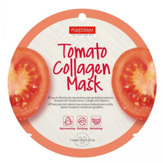 PUREDERM TOMATO COLLAGEN MASK Колагенова лист-маска за лице с домат 1бр.